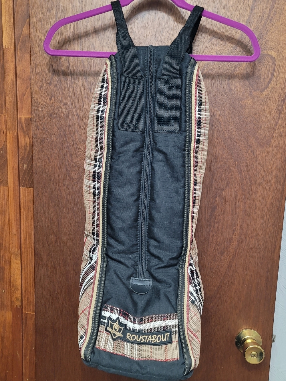 Roustabout Plaid Boot Bag in Black and Tan